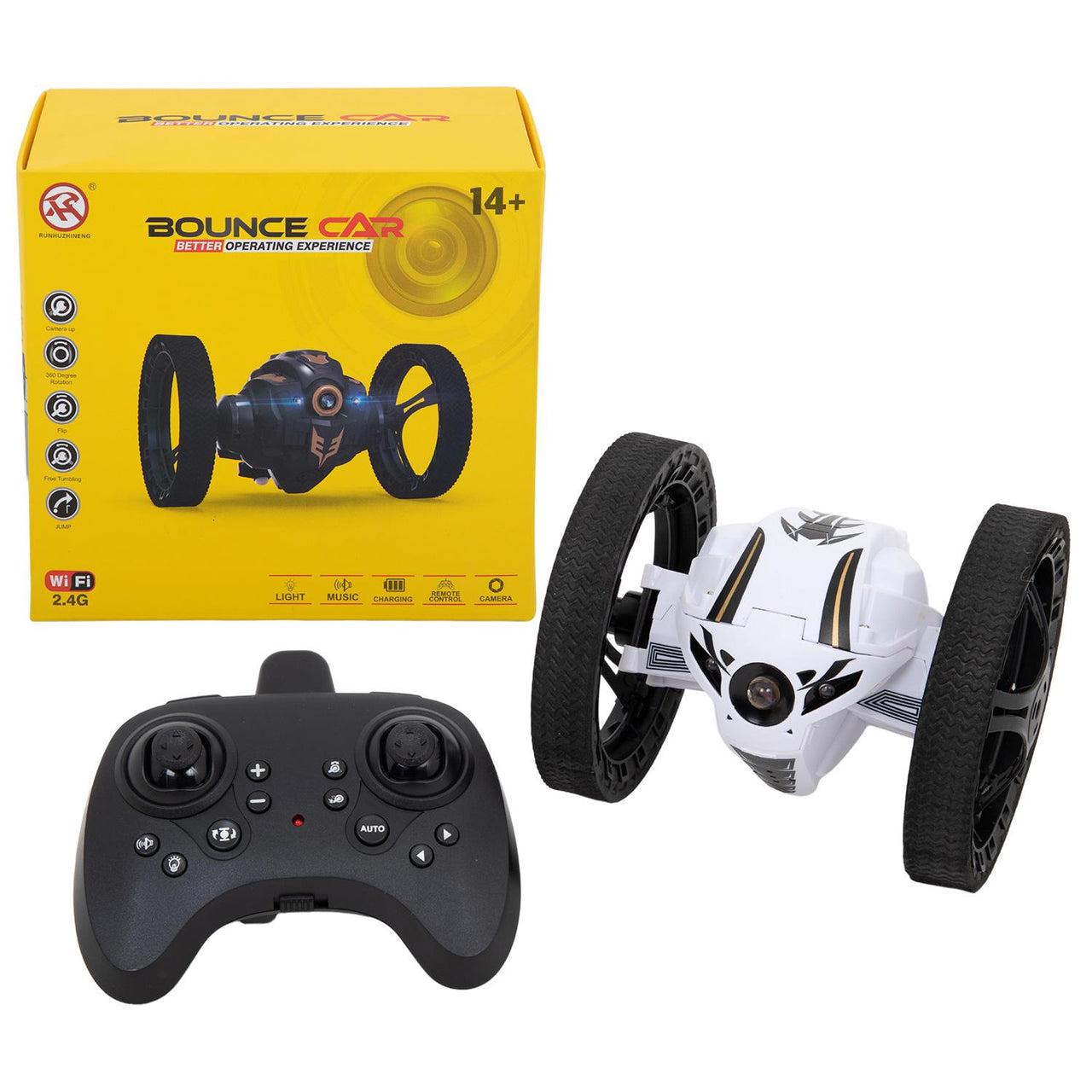 Carro Vehículo Acrobático RC con Cámara Luz y Sonido 2.4 Ghz