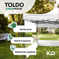 Thumbnail for Toldo Carpa Plegable Lona 3x3 M Con Pared Transparente Bolsa