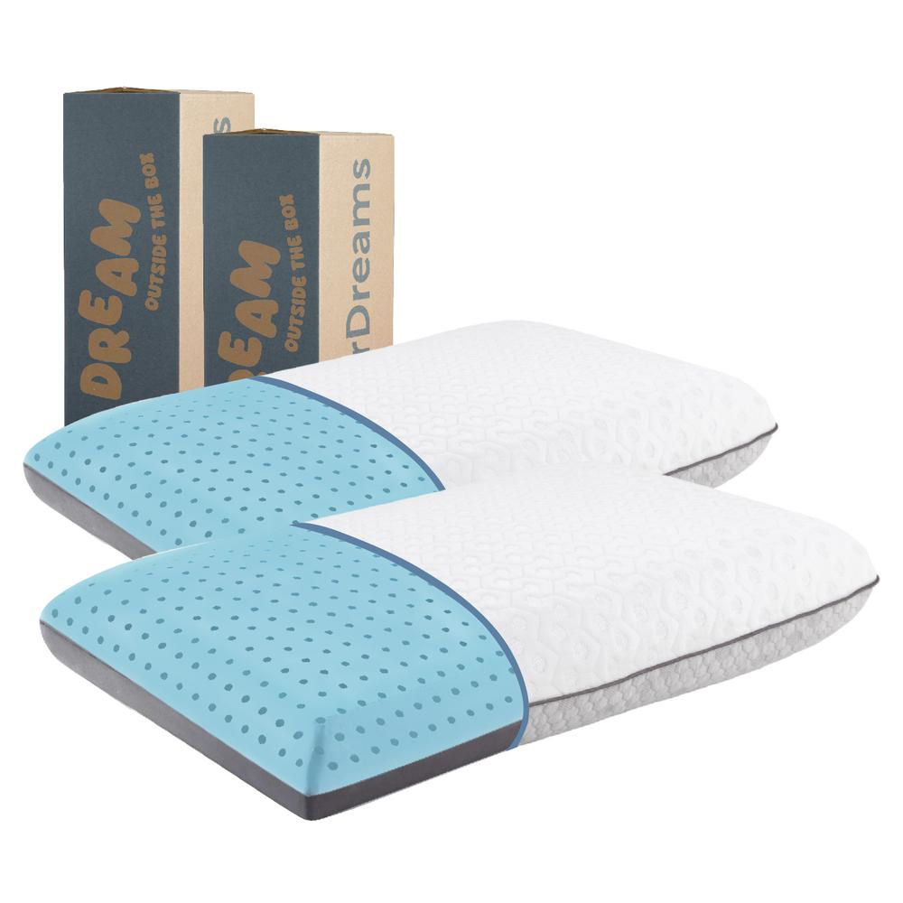 Almohadas 2 en 1 Cooling Gel Con Infusión De Carbón 2 Pzas