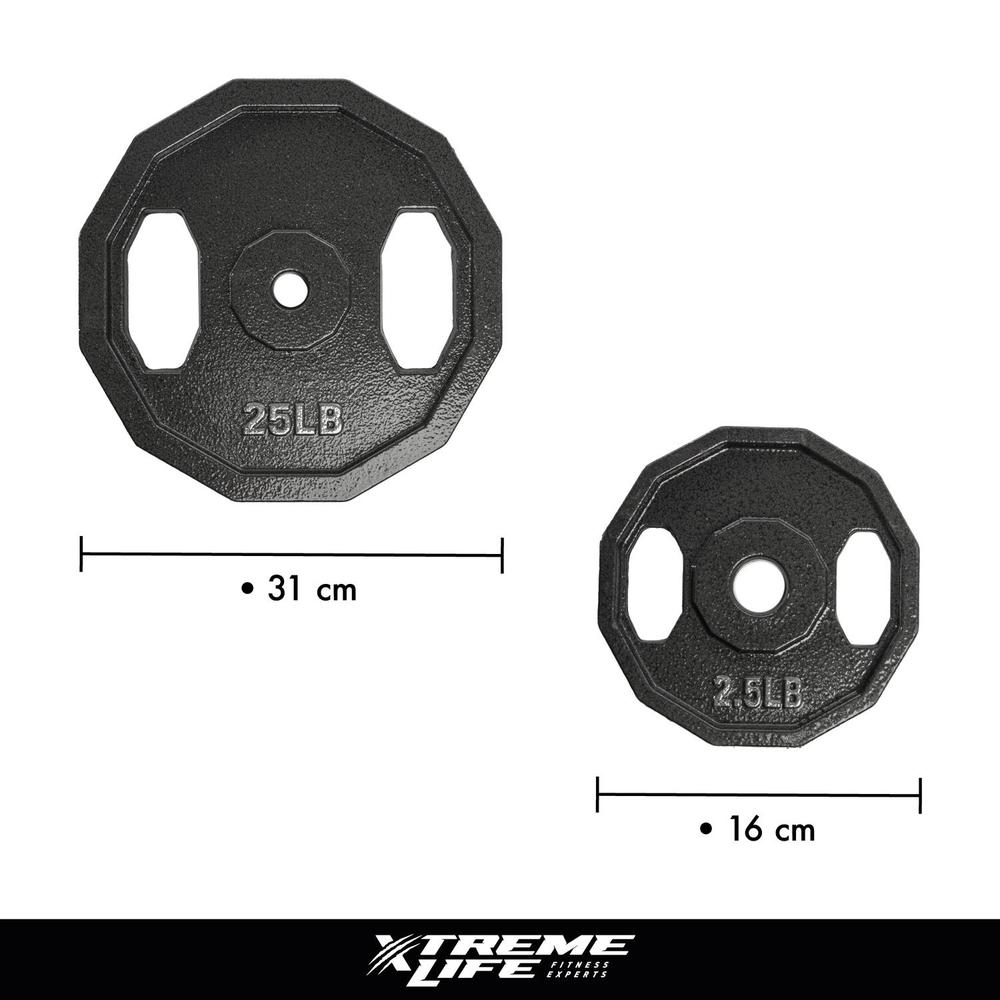 Set de Discos de 60 Libras 6 Piezas 1 Pulgada Gimnasio