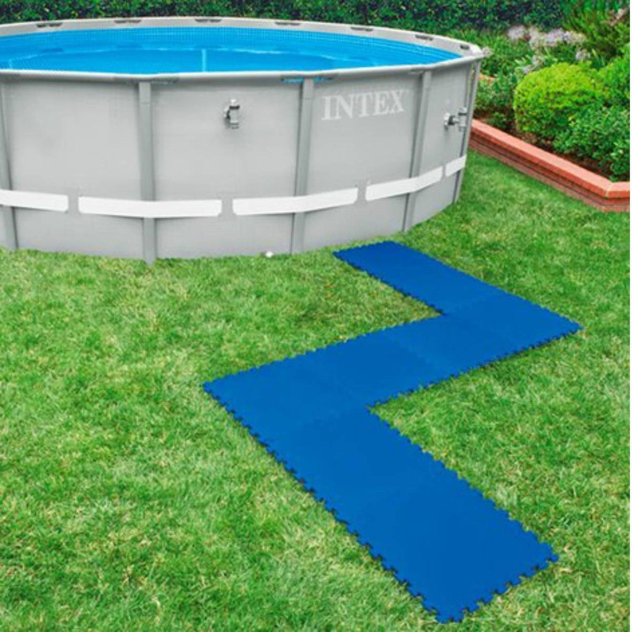 Tapete Protector Piso Para Alberca Cuadros 50x50 8 Pz Intex