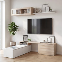 Thumbnail for Centro de Entretenimiento 70” Mueble TV Repisas Madera