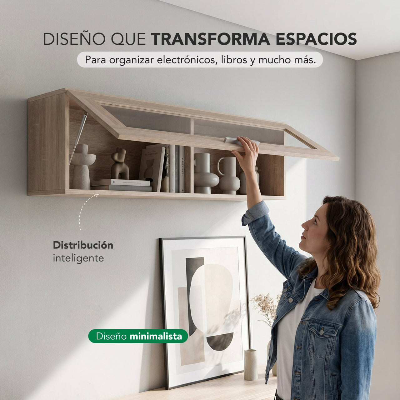 Centro de Entretenimiento 70” Mueble TV Repisas Madera