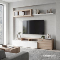 Thumbnail for Centro de Entretenimiento 70” Mueble TV Repisas Madera