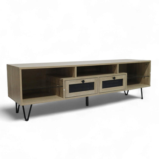 Centro de Entretenimiento Mueble Pantalla 55” 2 CajonesTABL - MONTAN1 - NEG