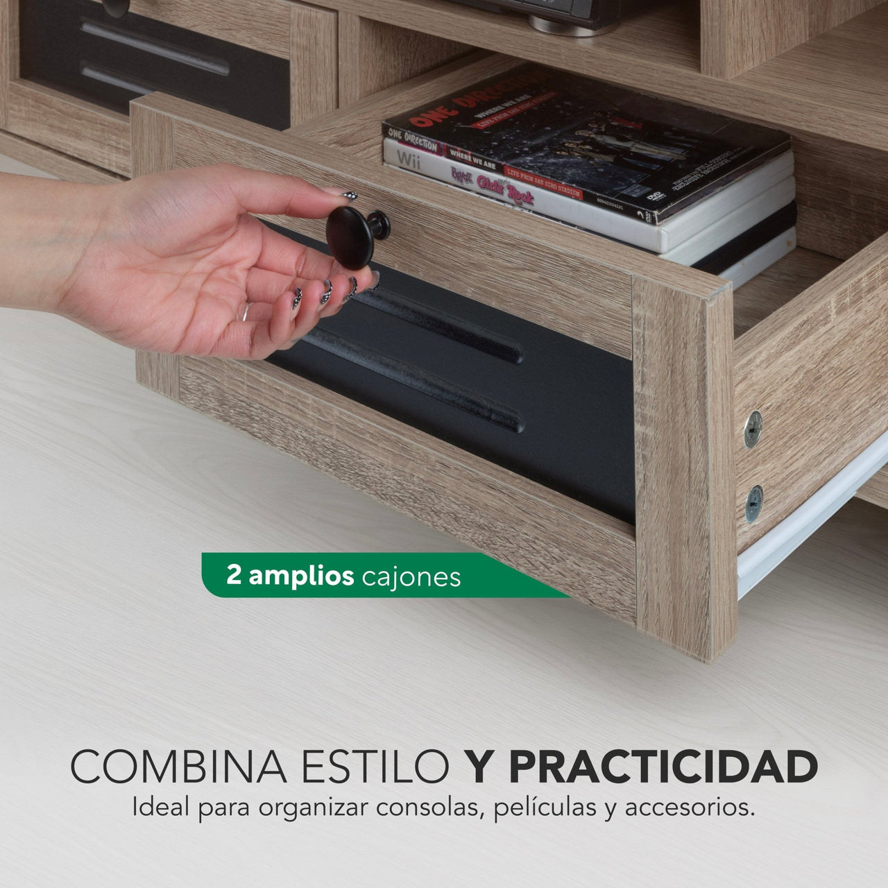 Centro de Entretenimiento Mueble Pantalla 55” 2 Cajones