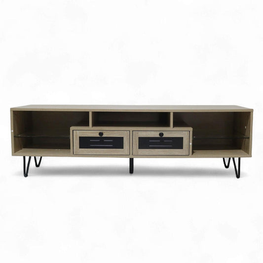 Centro de Entretenimiento Mueble Pantalla 55” 2 CajonesTABL - MONTAN1 - NEG