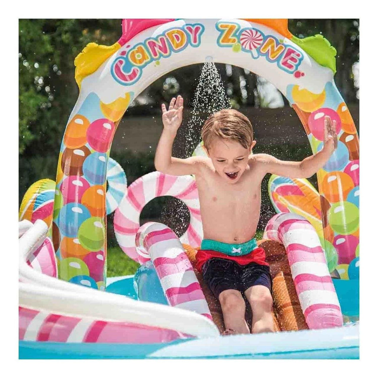 Centro De Juegos Inflable Alberca Piscina Resbaladilla Intex