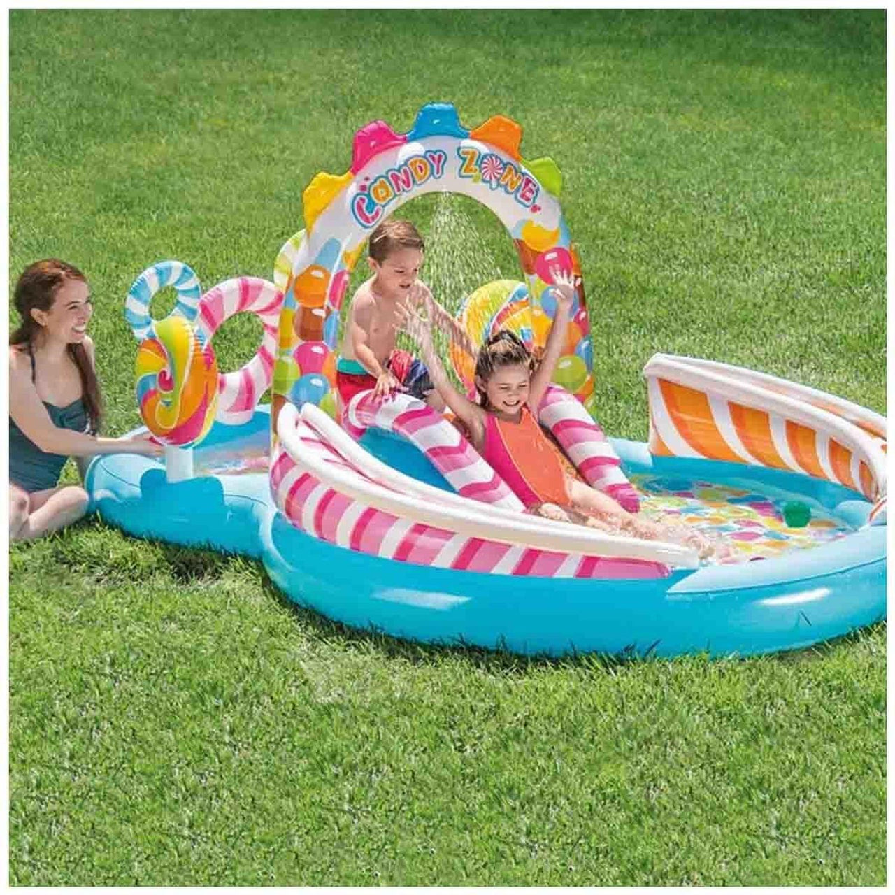 Centro De Juegos Inflable Alberca Piscina Resbaladilla Intex