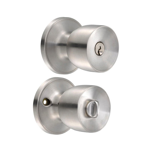 Cerradura Pomo Copa Para Baño Acero Inoxidable 20po Lock20PO-LCK