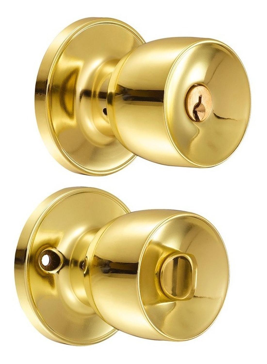 Cerradura Pomo Copa Recámara Latón Brillante 23po Lock