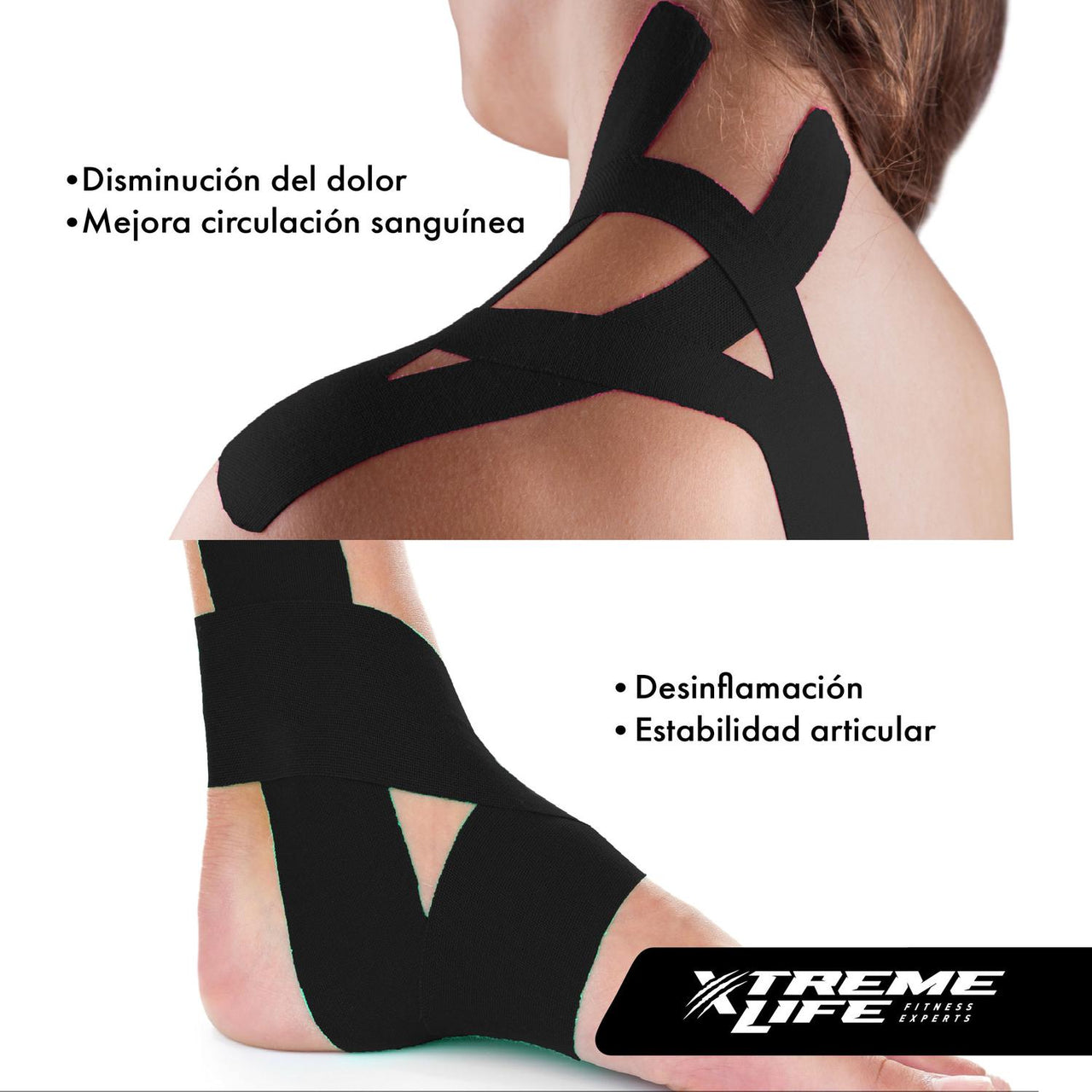 Cinta Kinesiológica 5 Piezas Autoadherible Neuromuscular