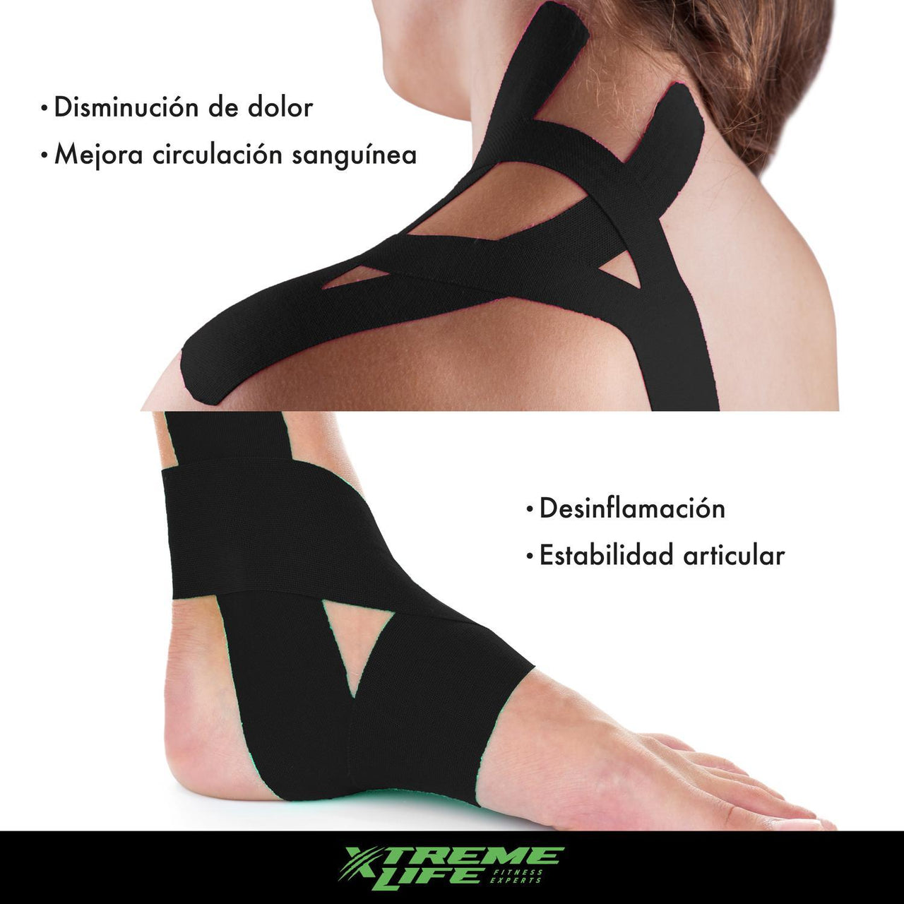 Cinta Kinesiológica Resistente Al Agua Kinesiotape Cinta
