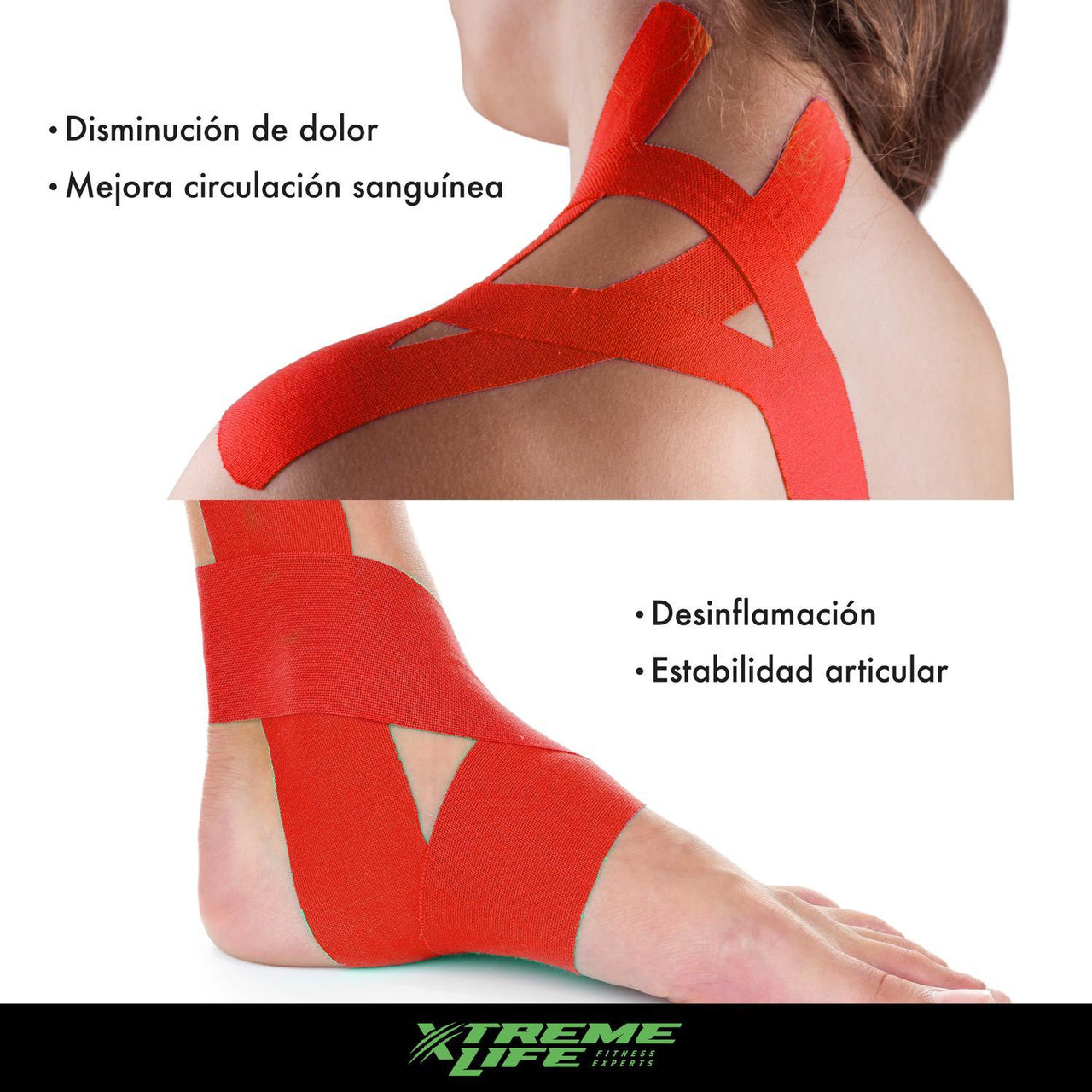 Cinta Kinesiológica Resistente Al Agua Kinesiotape Cinta