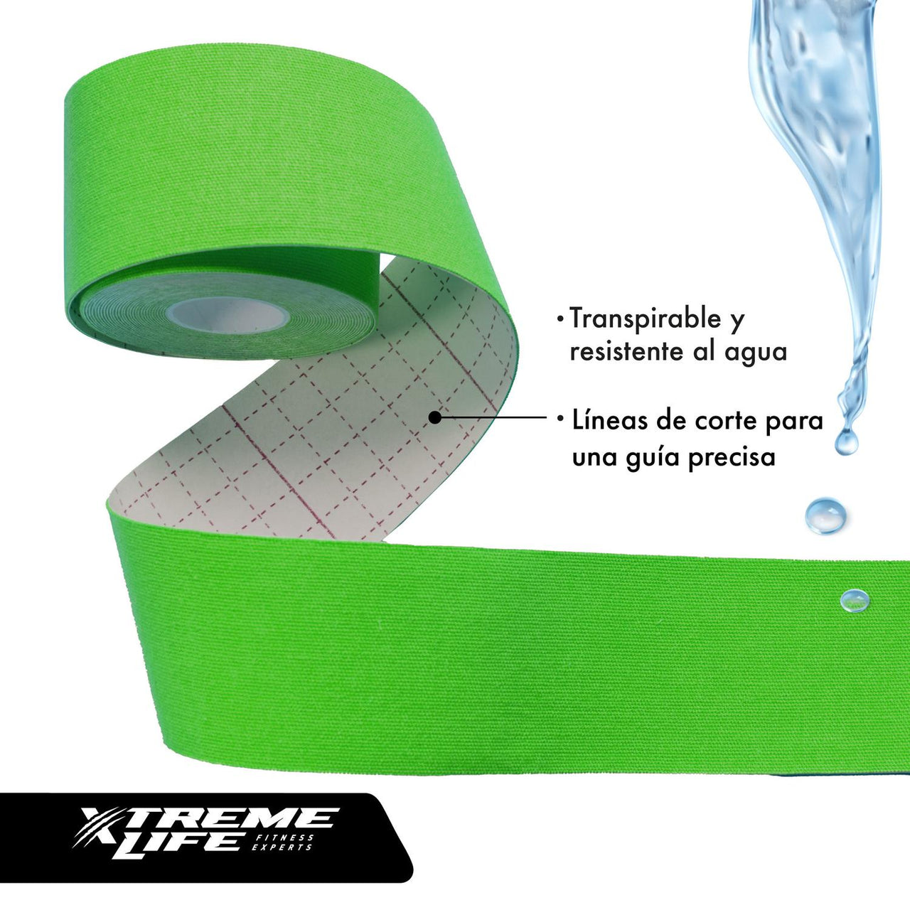 Cinta Kinesiologica Resistente Al Agua Kinesiotape Negro