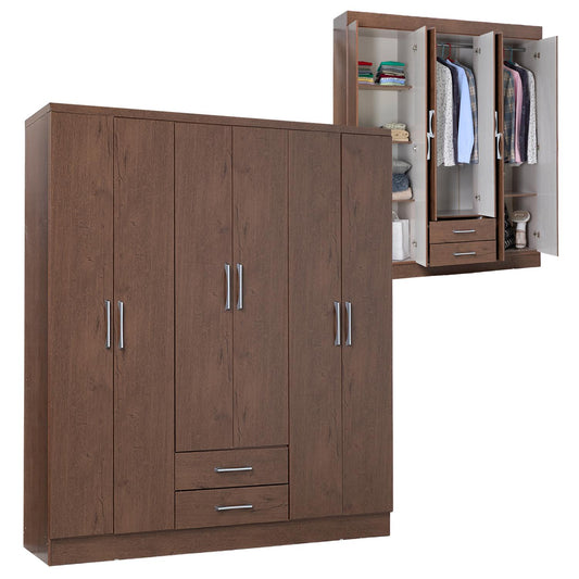 Closet Armario Mueble Moderno 6 Puertas 2 CajonesDRESMULTI6 - CAF