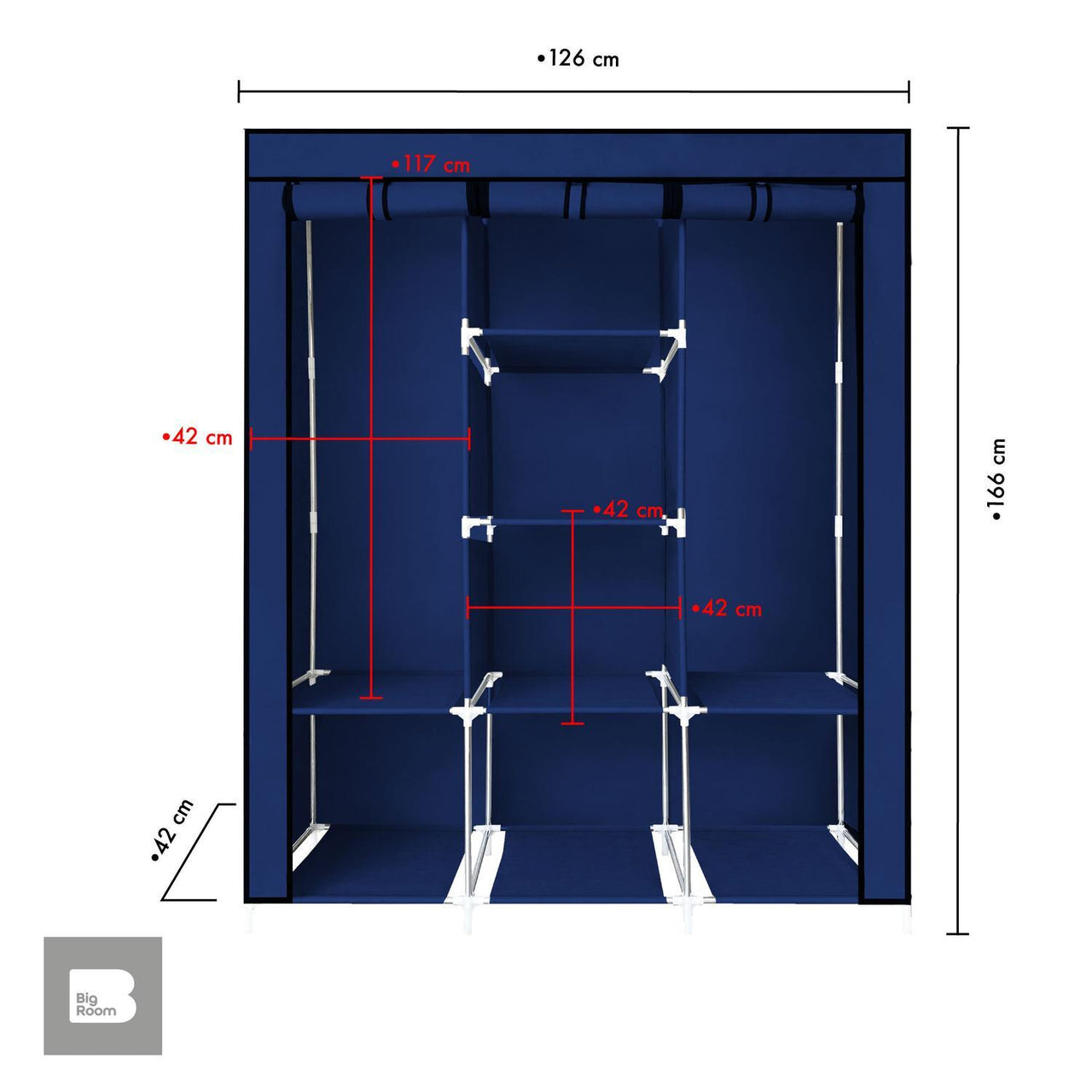 Closet Ropero Armable 3 Puertas Organizador Portatil