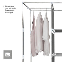 Thumbnail for Closet Ropero Armable 3 Puertas Organizador Portatil