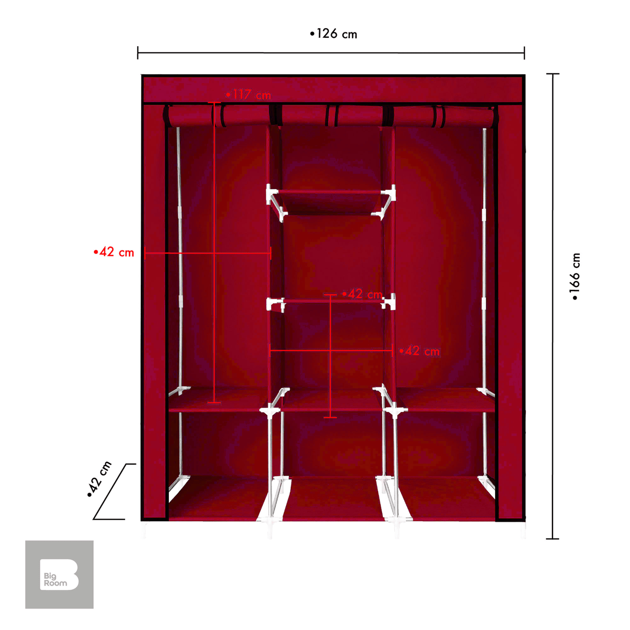 Closet Ropero Armable 3 Puertas Organizador Portatil