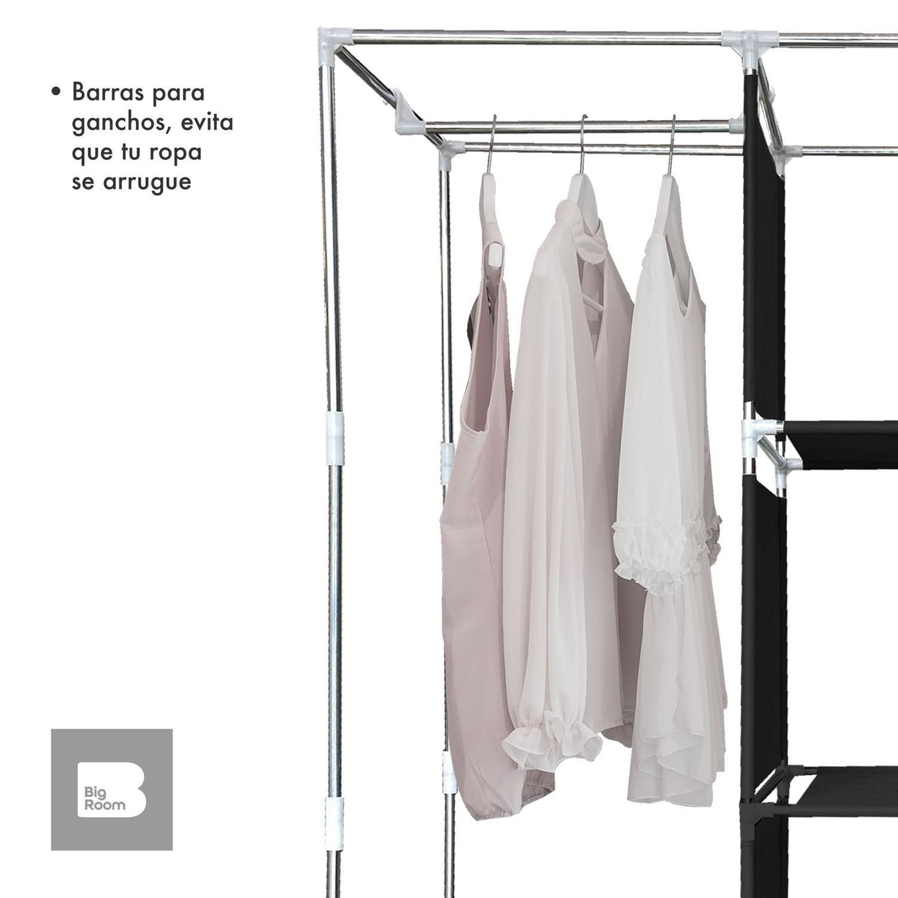 Closet Ropero Armable 3 Puertas Organizador Portatil