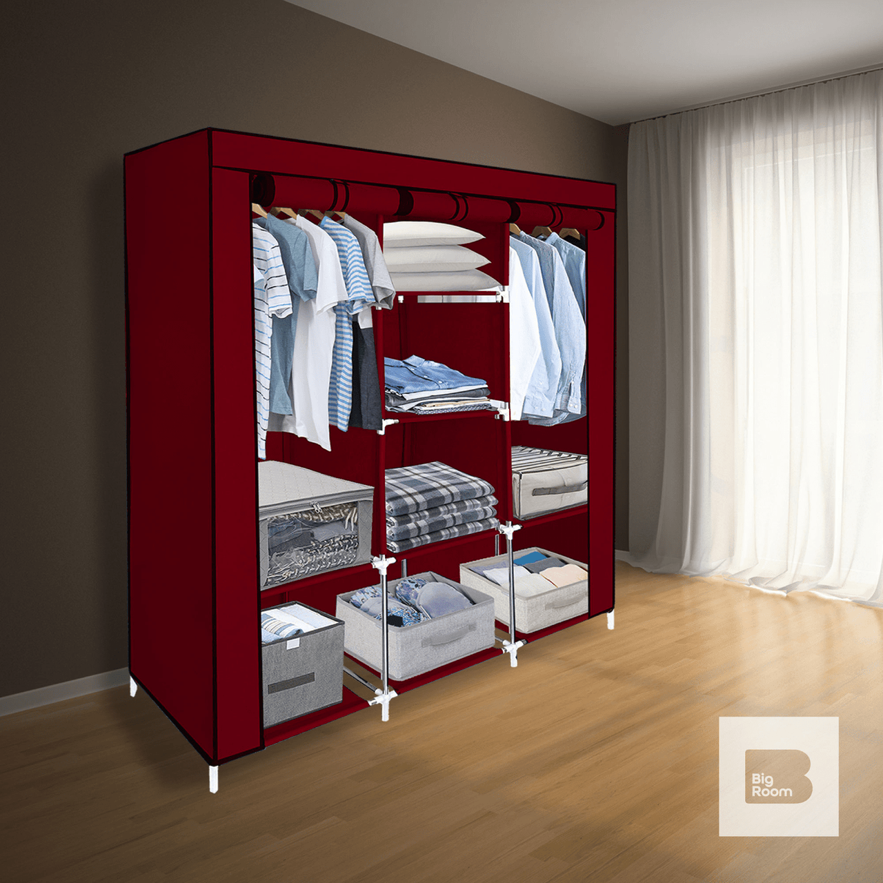 Closet Ropero Armable 3 Puertas Organizador Portatil