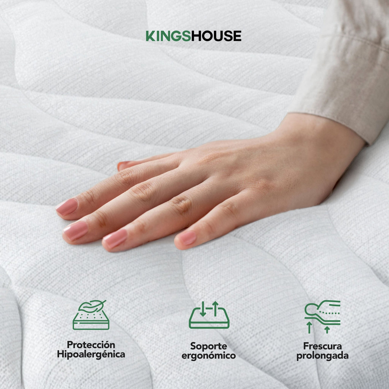 Colchón Individual Espuma Alta Densidad 15 cm Ergonómico