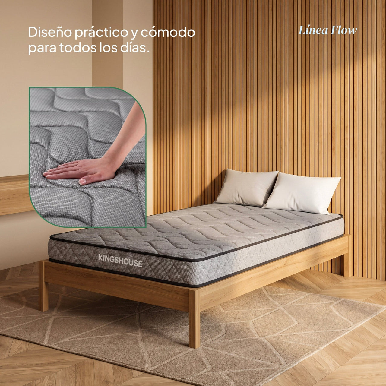Colchón Individual Kingshouse | Memory Foam 15cm | En Caja