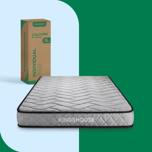 Colchón Individual Kingshouse | Memory Foam 15cm | En CajaKHCESPIG