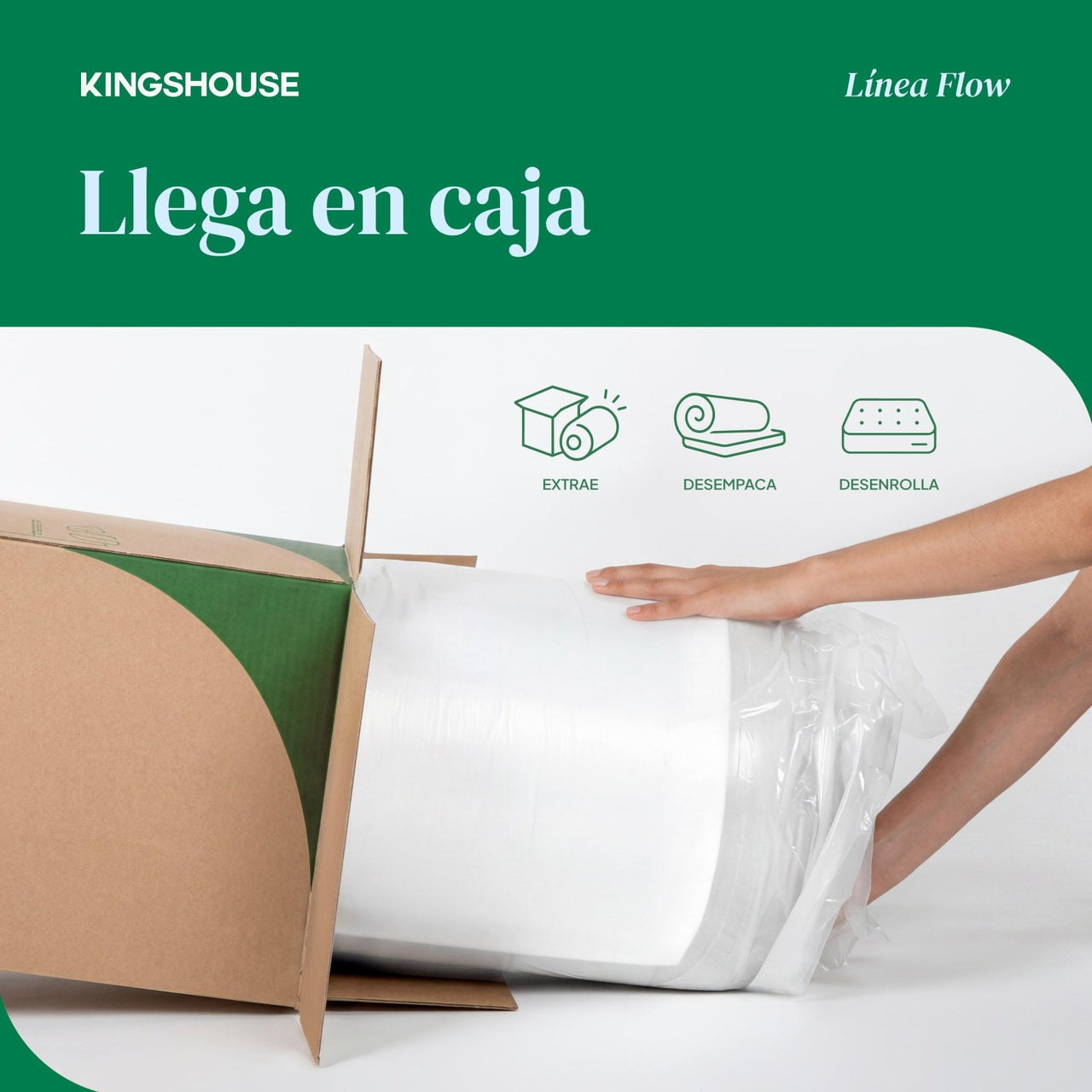 Colchón Individual Kingshouse | Memory Foam 15cm | En Caja