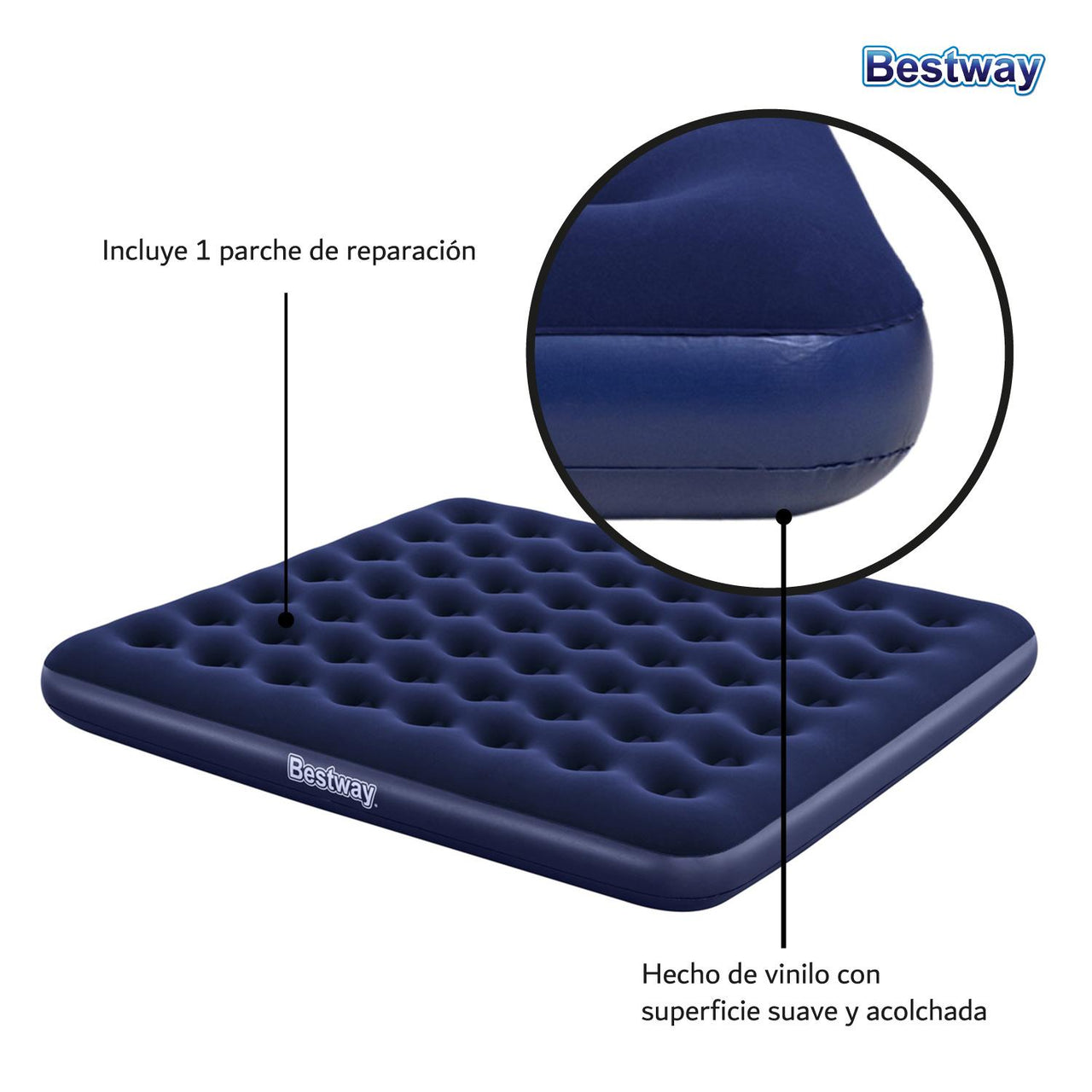 Colchon Inflable Kingsize Bestway 67004 Para Campismo