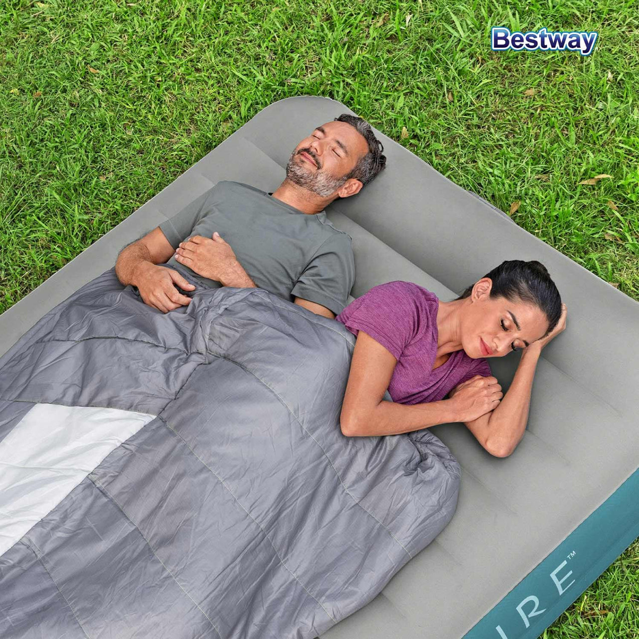 Colchon Inflable Queen Bomba Extraible Recargable Bestway