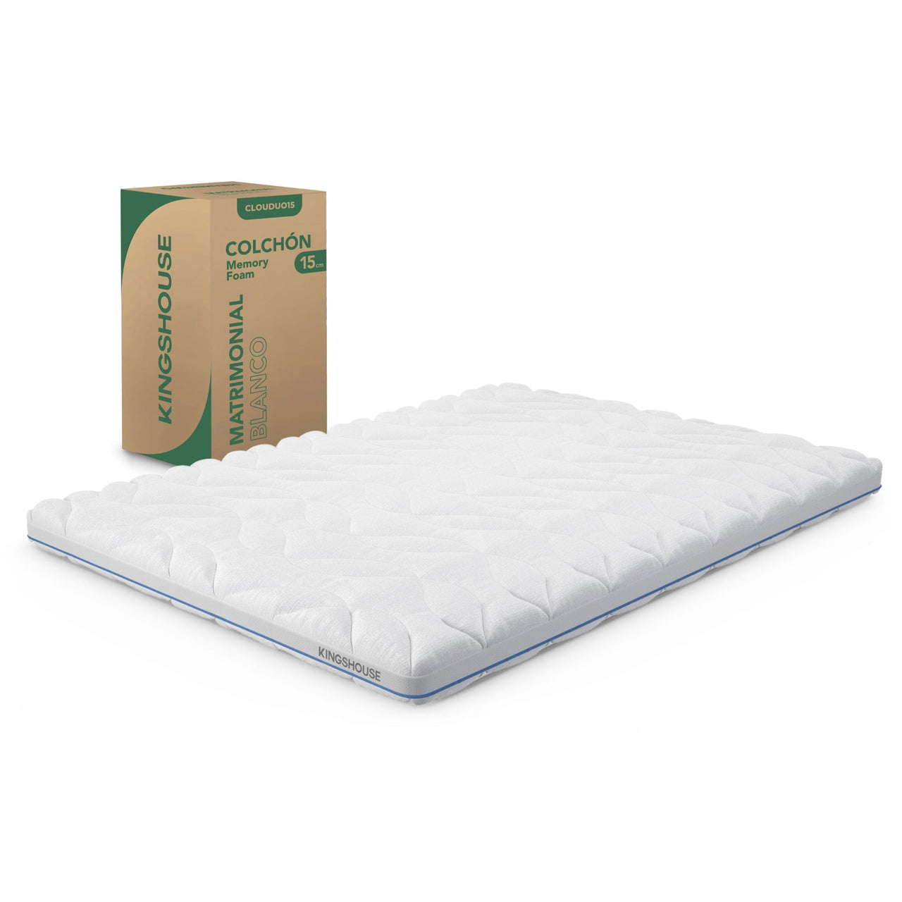 Colchón Matrimonial Espuma Alta Densidad 15 cm Ergonómico