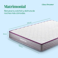 Thumbnail for Colchón Matrimonial Espuma Alta Densidad 18 cm Firmeza Media