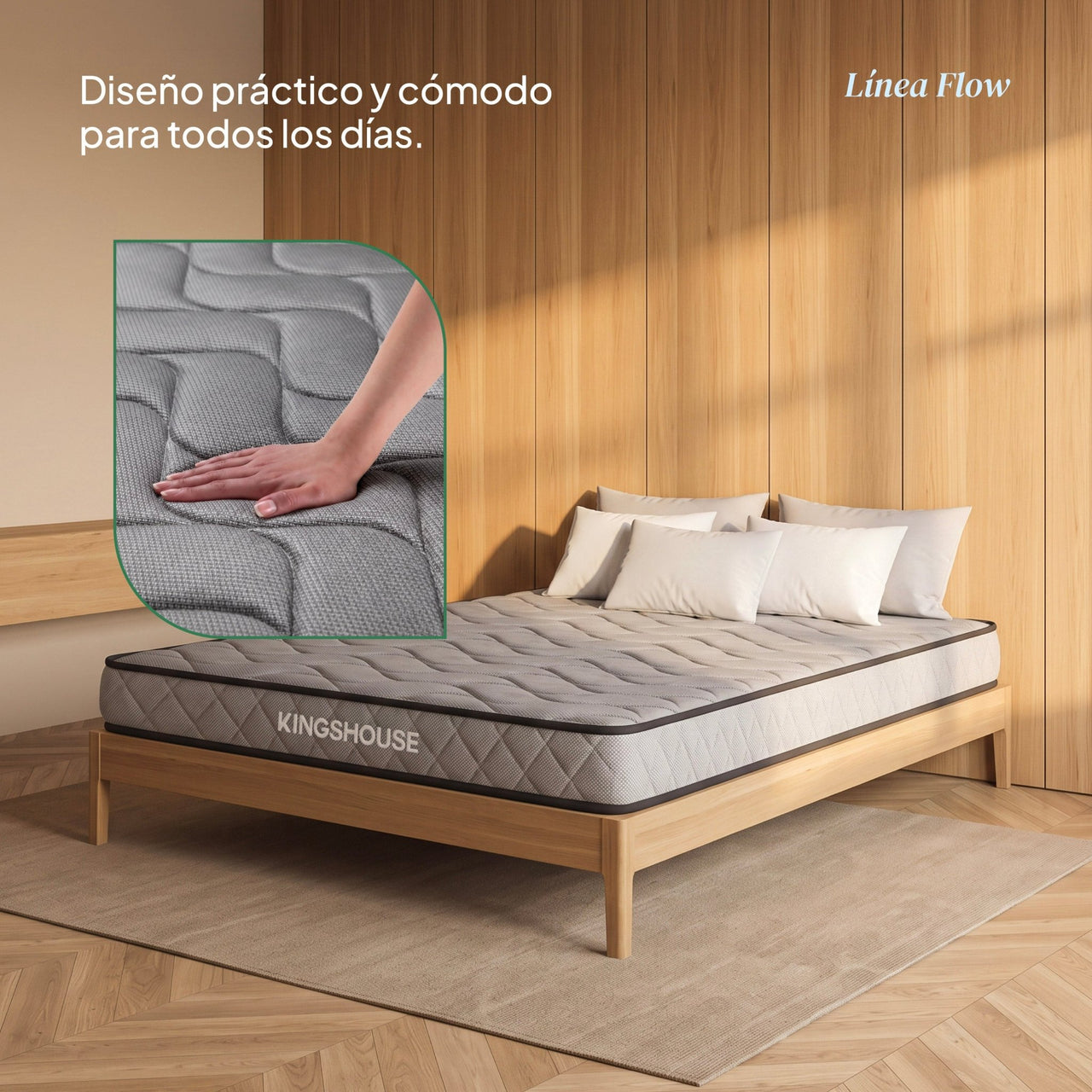 Colchón Matrimonial Kingshouse | Memory Foam 15cm | En Caja