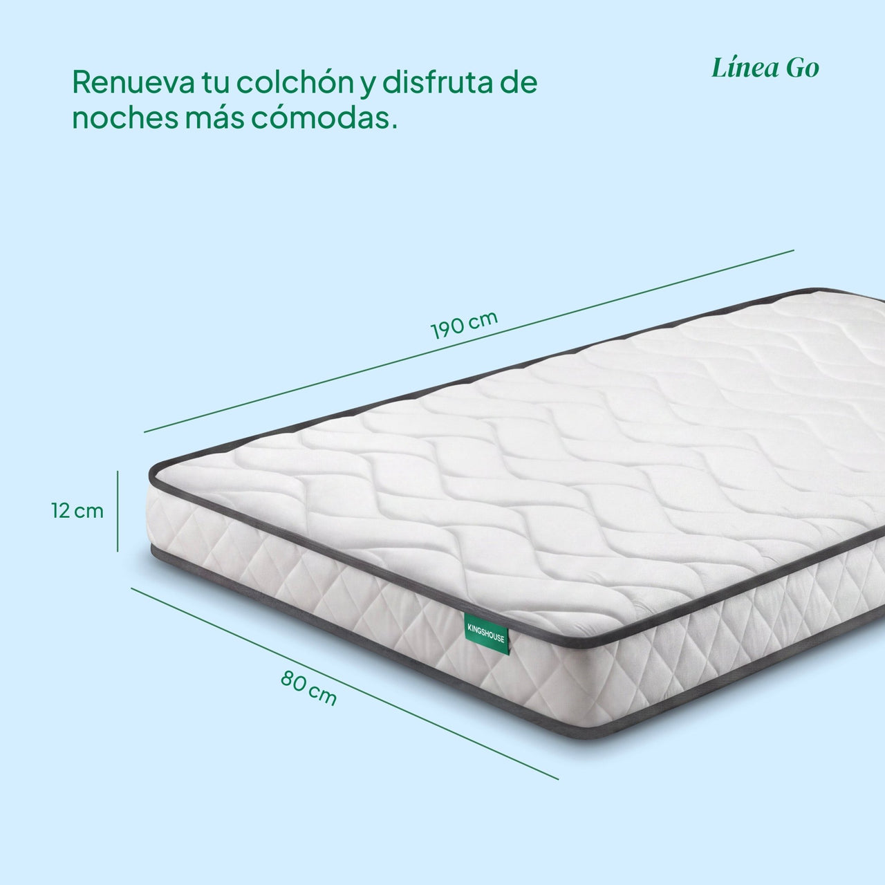 Colchoneta Individual Kingshouse | Memory Foam 12cm | En Caja