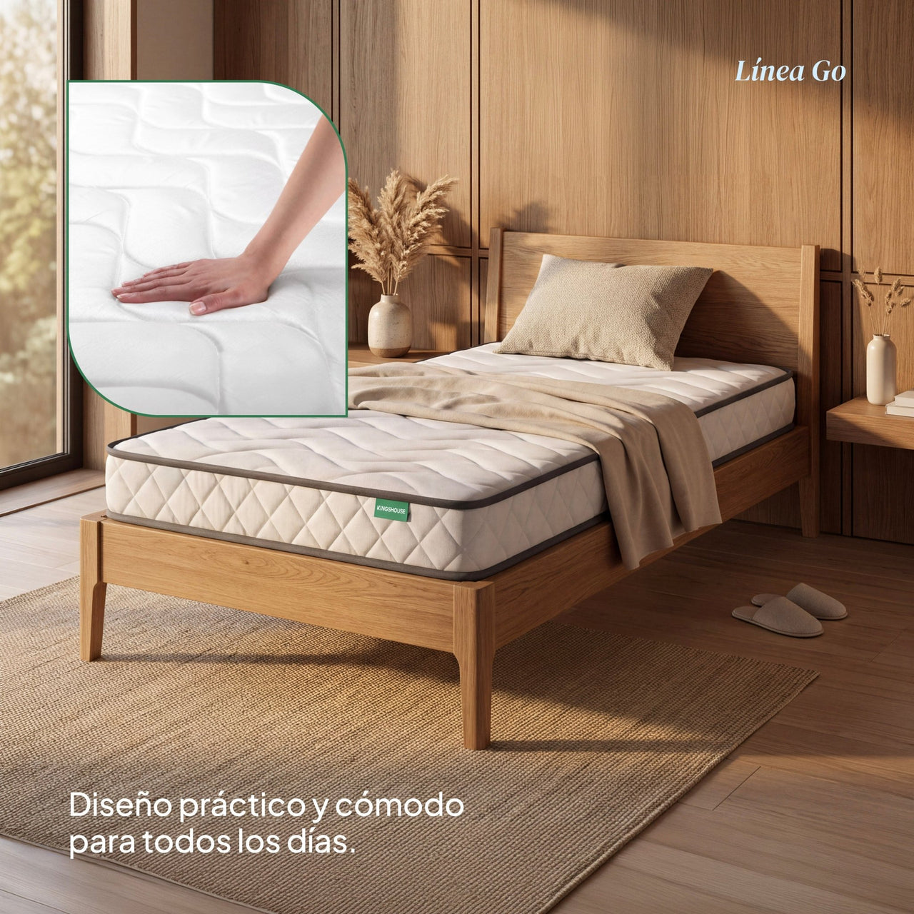 Colchoneta Individual Kingshouse | Memory Foam 12cm | En Caja