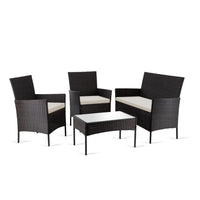 Thumbnail for Combo 2 Salas Exterior Ratán Tipo Mimbre con Cojines