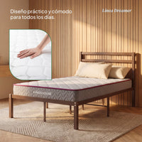 Thumbnail for Combo Cama de Metal y Colchón Individual Memory Foam
