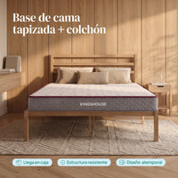 Thumbnail for Combo Cama de Metal y Colchón Matrimonial Memory Foam