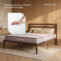 Thumbnail for Combo Cama de Metal y Colchón Matrimonial Memory Foam
