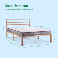 Thumbnail for Combo Cama de Metal y Colchón Matrimonial Memory Foam