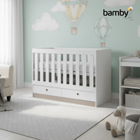 Thumbnail for Combo Cuna Convertible + Colchón Hipoalergénico Bamby