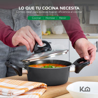 Thumbnail for Combo de Batería de Cocina 10 Pzas + Horno Tostador 11L