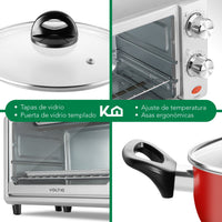 Thumbnail for Combo de Batería de Cocina 10 Pzas + Horno Tostador 11L
