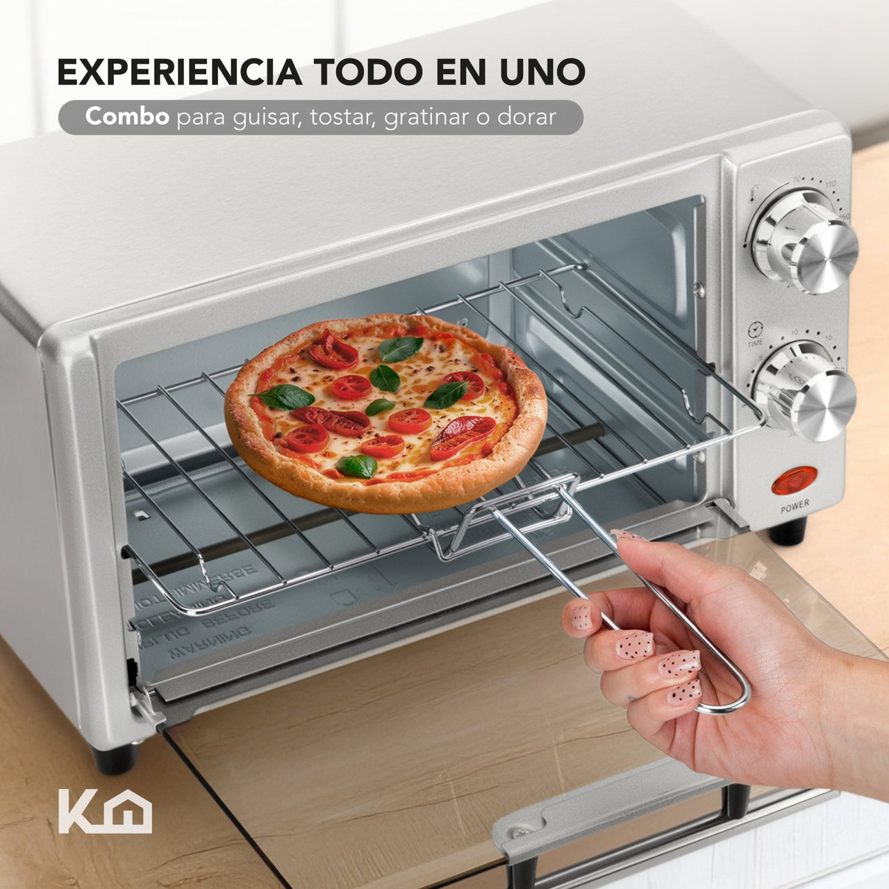 Combo de Batería de Cocina 10 Pzas + Horno Tostador 11L