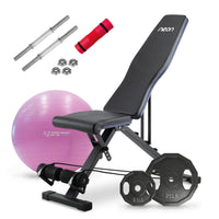 Thumbnail for Combo Entrenamiento Banco Ajustable Discos Pelota Crossfit