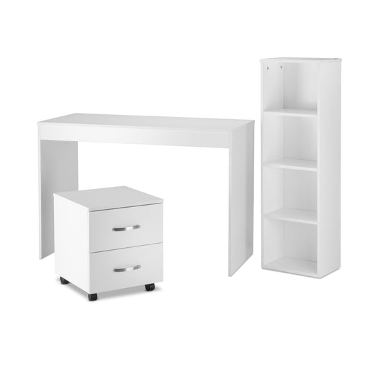 Combo Escritorio, Librero y Archivero para Hogar y OficinaDESK4-BLA