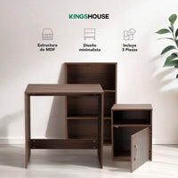 Thumbnail for Combo Escritorio, Librero y Archivero para Hogar y Oficina