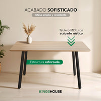 Thumbnail for Comedor 6 Sillas Modelo Vita Estilo Madera Moderno Elegante