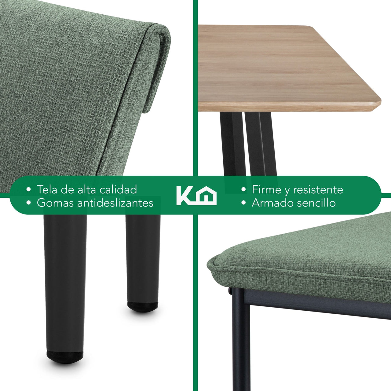 Comedor 6 Sillas Modelo Vita Estilo Madera Moderno Elegante